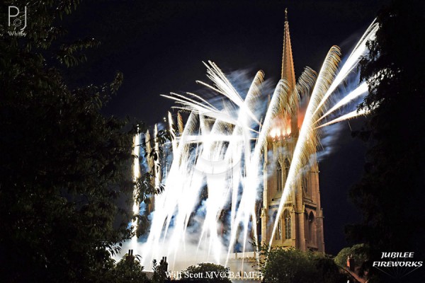 Jubilee Fireworks Wilf Scott St James Church Spire 500th Anniversary 2