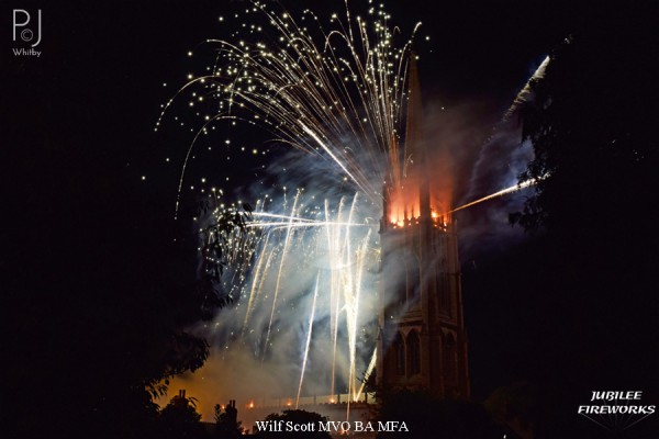 Jubilee Fireworks Wilf Scott St James Church Spire 500th Anniversary 3