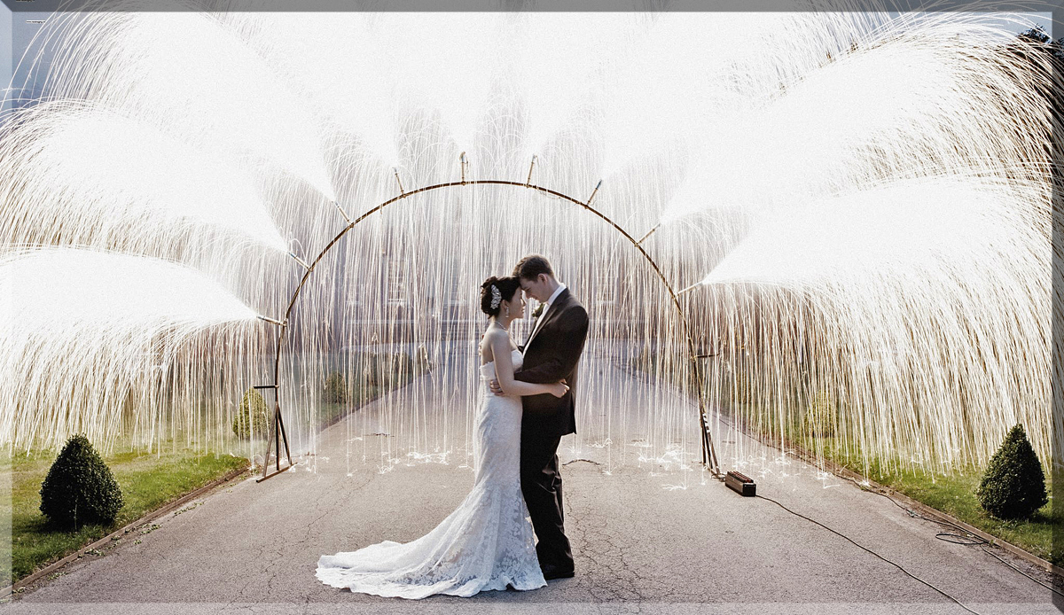 Wedding Fireworks Fountain Archway